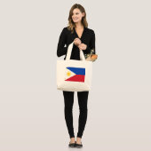 Filipijnse vlag grote tote bag (Voorkant (model))