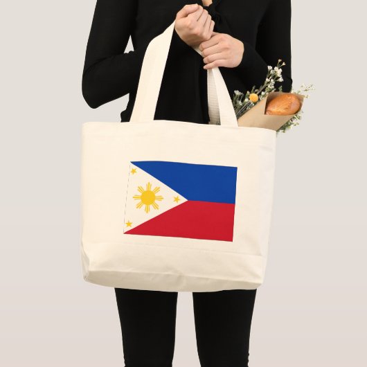 Filipijnse vlag grote tote bag (Voorkant (product))