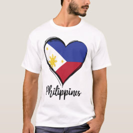 Filipijnse Vlag Hart Pinoy Filipijn T-shirt