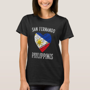 Filipijnse Vlag Hart San Fernando City T-shirt