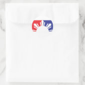 Filipijnse vlag - helft ronde sticker (Tas)