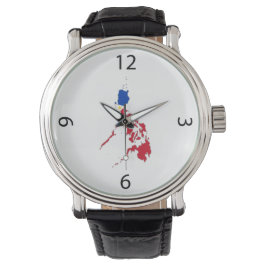 Filipijnse vlag op de kaart horloge