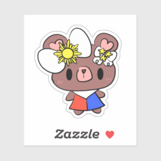 Filipijnse Vlag Outfit Beer Kawaii Sticker 