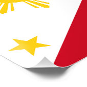 Filipijnse vlag perfect poster (Hoek)