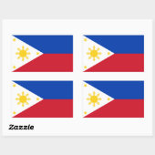 Filipijnse vlag rechthoekige sticker (Vel)