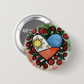 Filipijnse vlag ronde button 5,7 cm (Voorkant /achterkant)