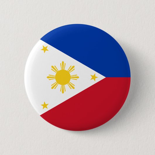 Filipijnse vlag ronde button 5,7 cm (Voorkant)