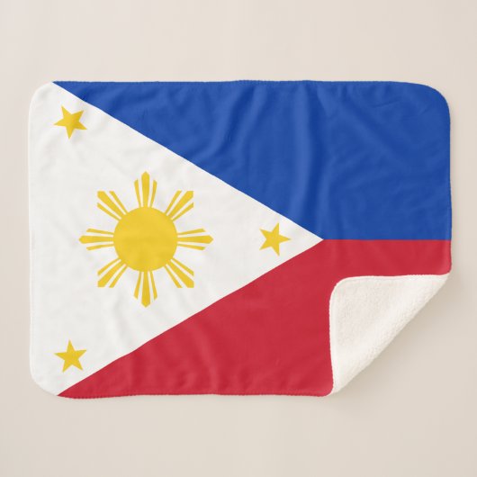 Filipijnse vlag sherpa deken (Voorkant (horizontaal))