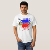 Filipijnse vlag Splatter T-shirt (Voorkant volledig)