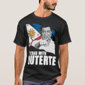 Filipijnse vlag staat bij Duterte T-shirt (Voorkant)