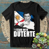 Filipijnse vlag staat bij Duterte T-shirt