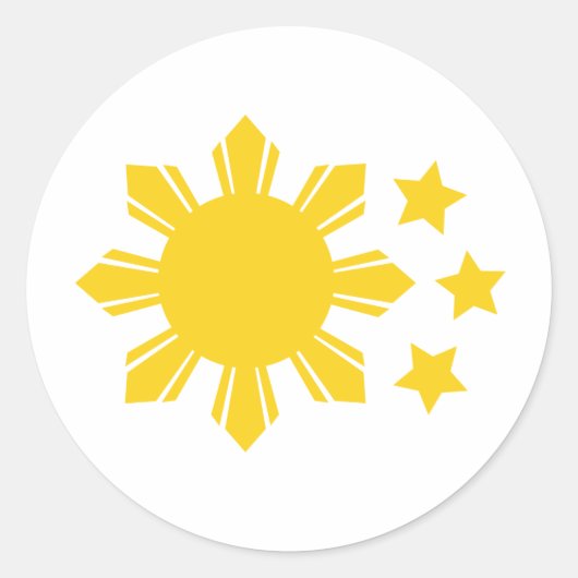 Filipijnse vlag - trots om Pinoy te zijn! Ronde Sticker (Voorkant)