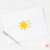 Filipijnse vlag - trots om Pinoy te zijn! Ronde Sticker (Envelop)