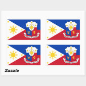 Filipijnse vlag & wapen, Filipijnse vlag Rechthoekige Sticker (Vel)