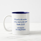 FILIPIJNSE VLAGGENKAART Filippijnen Geschrift Gepe Tweekleurige Koffiemok (Links)