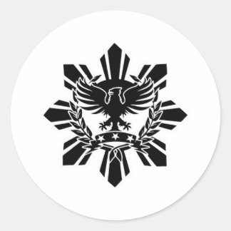 Filipijnse zon en arendrist ronde sticker
