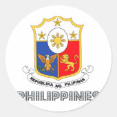 Filipina Emblem Ronde Sticker (Voorkant)