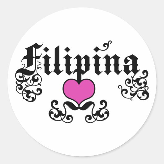Filipina Ronde Sticker (Voorkant)