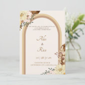 Filipiniana Filippijnse bruiloft uitnodiging Boho (Staand voorkant)