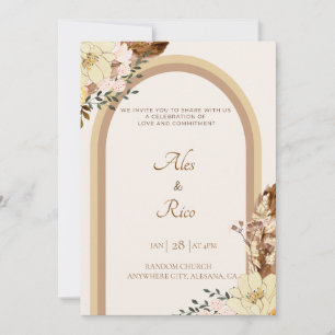 Filipiniana Filippijnse bruiloft uitnodiging Boho