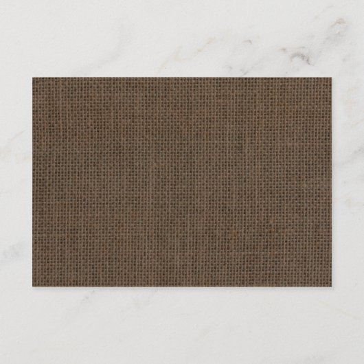 Filipiniana Kant op Burlap Bruiloft Gift Gids Kaar Informatiekaartje (Achterkant)