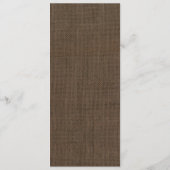 Filipiniana Kant op Burlap Bruiloft Menu Kaart (Achterkant)