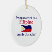 Filipino bouwt karakter keramisch ornament (Rechts)