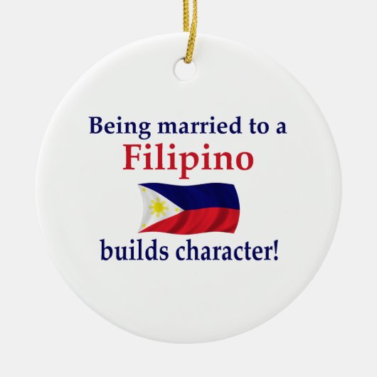 Filipino bouwt karakter keramisch ornament (Voorkant)