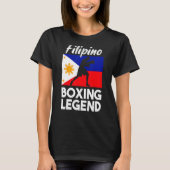 Filipino Boxing Philippine Flag Boxing Pinoy T-shirt (Voorkant)