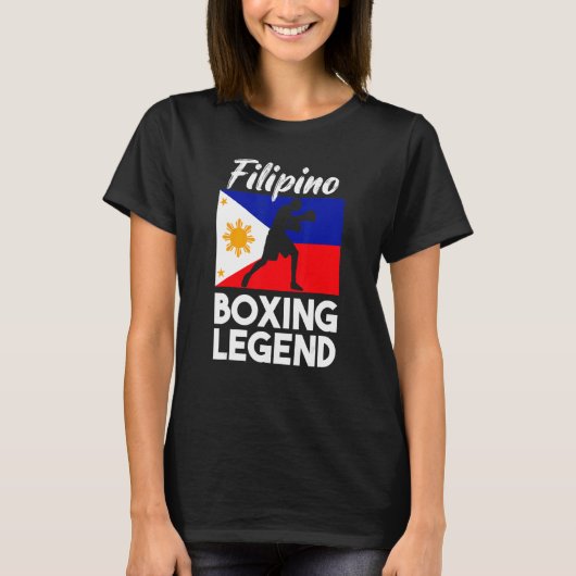 Filipino Boxing Philippine Flag Boxing Pinoy T-shirt (Voorkant)