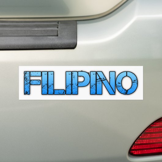 FILIPINO BUMPERSTICKER (Op auto)