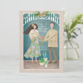 Filipino Couple Feestdagenkaart (Staand voorkant)
