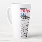 Filipino Dad Nutrition Facts Vaderdag Gift Dad Latte Mok (Linkerhoek)