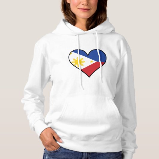 Filipino Flag Heart Hoodie (Voorkant)