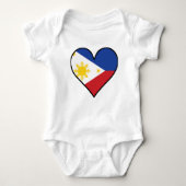 Filipino Flag Heart Romper (Voorkant)