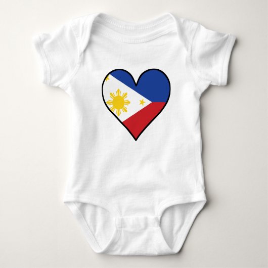 Filipino Flag Heart Romper (Voorkant)