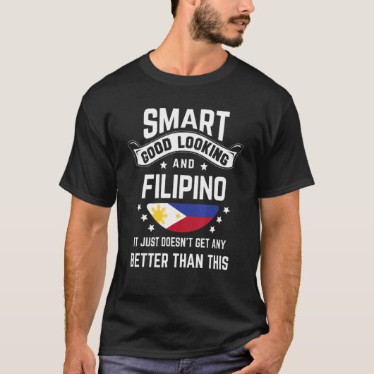 Filipino Flag Native Pride  Philippines Filipino R T-shirt (Voorkant)