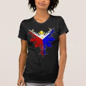 Filipino Flag Sun en Stars Shirt (Voorkant)