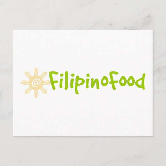 Filipino Food Briefkaart (Voorkant)