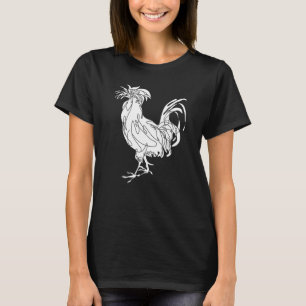 Filipino Gamecock Cockfight Fowl White Rooster T-shirt