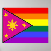 Filipino GLBT Pride Flag Poster (Voorkant)
