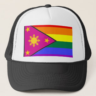 Filipino GLBT Pride Flag Trucker Pet