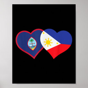 Filipino Guam Heart Pinoy Chamorro Filipijnen Gua Poster