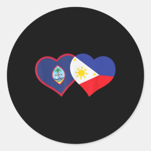 Filipino Guam Heart Pinoy Chamorro Filipijnen Gua Ronde Sticker