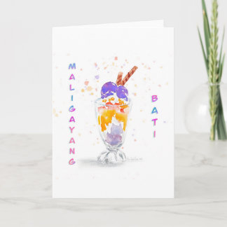 Filipino Halo Halo Birthday Wenskaart Kaart