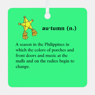 Filipino Herfst Aanpasbaar Metalen Ornament
