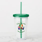 Filipino Irish American Flags Shamrock Personalize Acryl Drinkbeker (Voorkant)