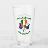 Filipino Irish American Flags Shamrock Personalize Glas (Voorkant)