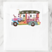 Filipino Jeepney Ride Rechthoekige Sticker (Tas)