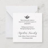 Filipino Kerstmis Maligayang Pasko Notitiekaartje (Achterkant)